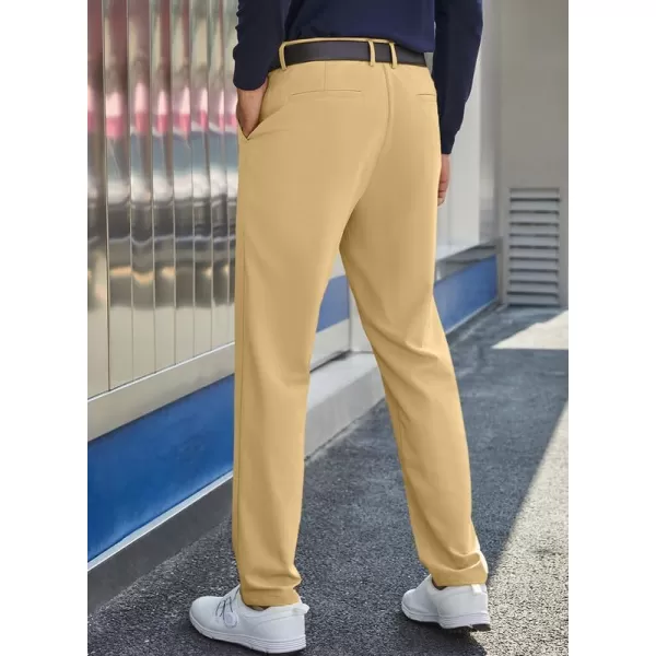 JMIERR Mens Golf Pants Slim Fit Stretch Dress Pants Running Travel Casual Pants with Pockets
