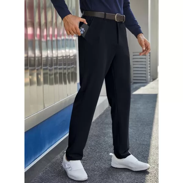 JMIERR Mens Golf Pants Slim Fit Stretch Dress Pants Running Travel Casual Pants with Pockets