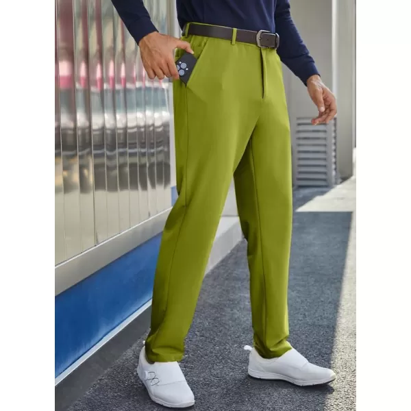 JMIERR Mens Golf Pants Slim Fit Stretch Dress Pants Running Travel Casual Pants with Pockets
