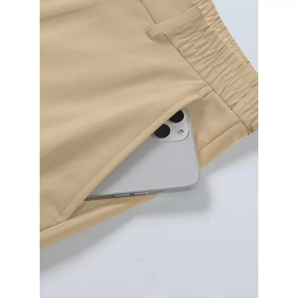 JMIERR Mens Golf Pants Slim Fit Stretch Dress Pants Running Travel Casual Pants with Pockets