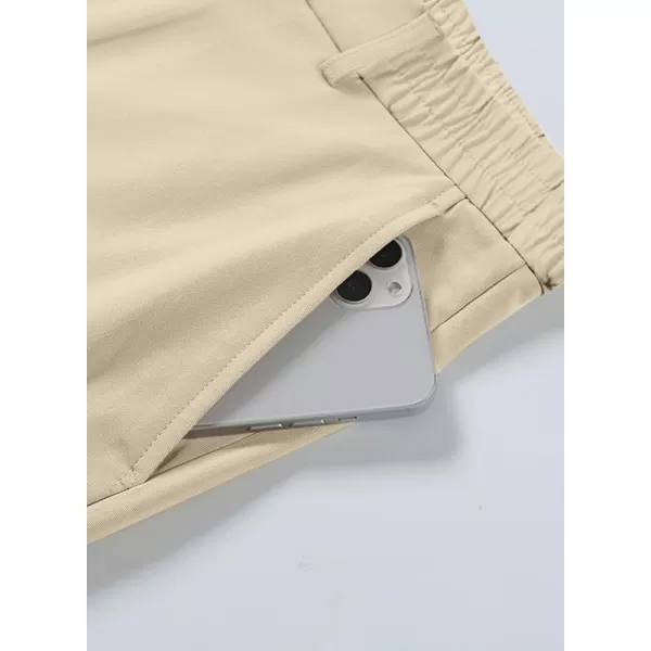 JMIERR Mens Golf Pants Slim Fit Stretch Dress Pants Running Travel Casual Pants with Pockets
