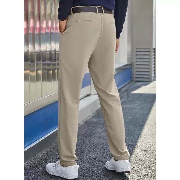 JMIERR Mens Golf Pants Slim Fit Stretch Dress Pants Running Travel Casual Pants with Pockets