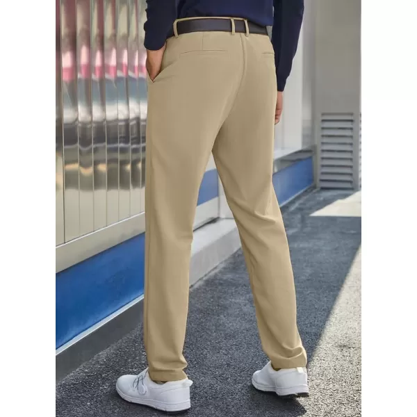 JMIERR Mens Golf Pants Slim Fit Stretch Dress Pants Running Travel Casual Pants with Pockets