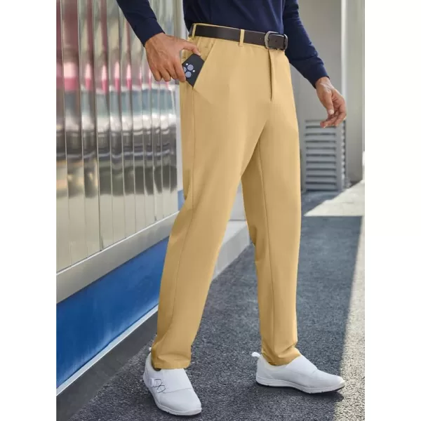 JMIERR Mens Golf Pants Slim Fit Stretch Dress Pants Running Travel Casual Pants with Pockets