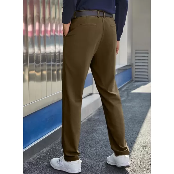JMIERR Mens Golf Pants Slim Fit Stretch Dress Pants Running Travel Casual Pants with Pockets