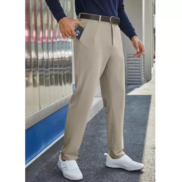 JMIERR Mens Golf Pants Slim Fit Stretch Dress Pants Running Travel Casual Pants with Pockets