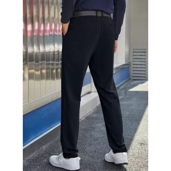 JMIERR Mens Golf Pants Slim Fit Stretch Dress Pants Running Travel Casual Pants with Pockets