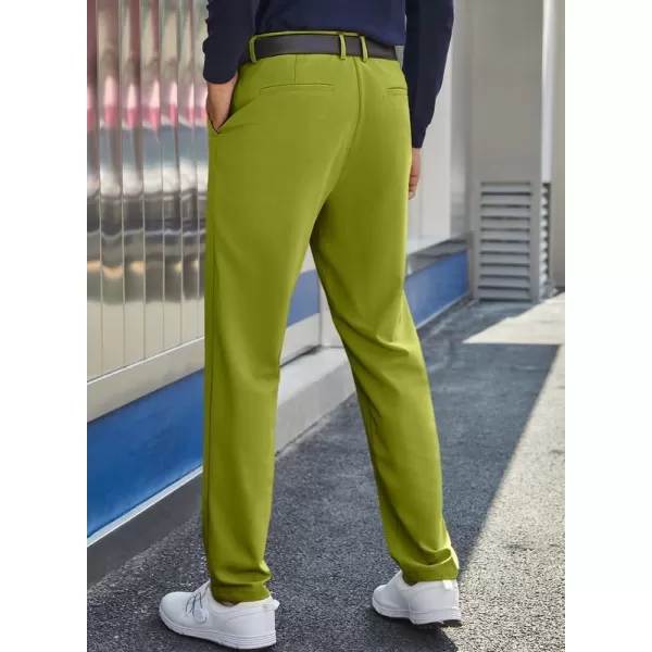 JMIERR Mens Golf Pants Slim Fit Stretch Dress Pants Running Travel Casual Pants with Pockets
