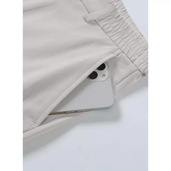 JMIERR Mens Golf Pants Slim Fit Stretch Dress Pants Running Travel Casual Pants with Pockets