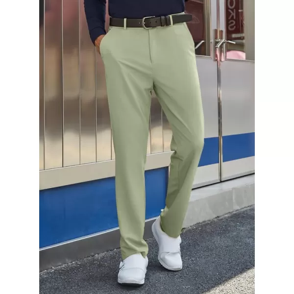 JMIERR Mens Golf Pants Slim Fit Stretch Dress Pants Running Travel Casual Pants with Pockets