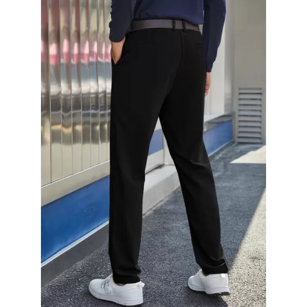 JMIERR Mens Golf Pants Slim Fit Stretch Dress Pants Running Travel Casual Pants with Pockets