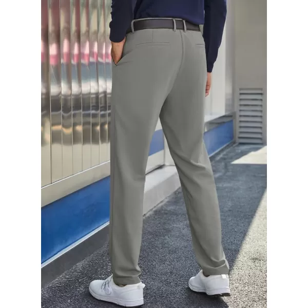 JMIERR Mens Golf Pants Slim Fit Stretch Dress Pants Running Travel Casual Pants with Pockets