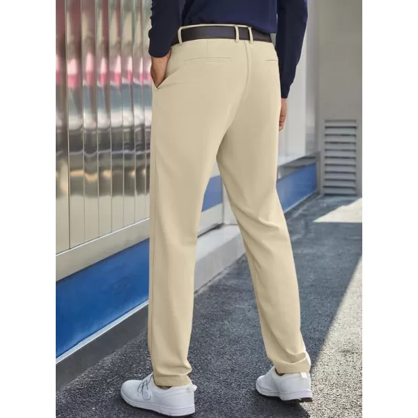 JMIERR Mens Golf Pants Slim Fit Stretch Dress Pants Running Travel Casual Pants with Pockets