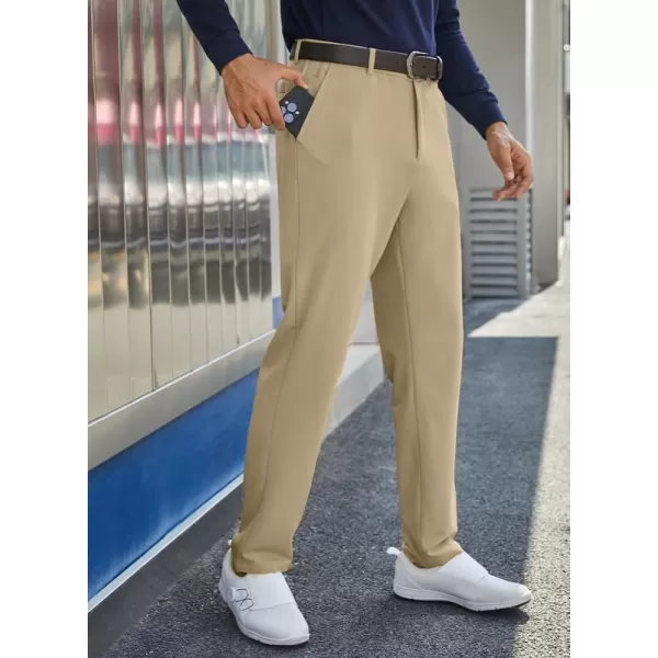 JMIERR Mens Golf Pants Slim Fit Stretch Dress Pants Running Travel Casual Pants with Pockets