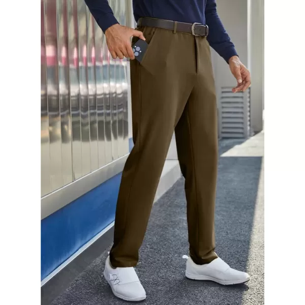 JMIERR Mens Golf Pants Slim Fit Stretch Dress Pants Running Travel Casual Pants with Pockets