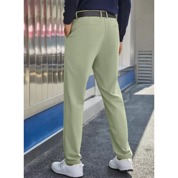 JMIERR Mens Golf Pants Slim Fit Stretch Dress Pants Running Travel Casual Pants with Pockets