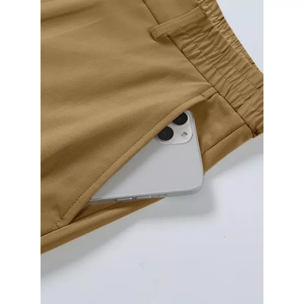 JMIERR Mens Golf Pants Slim Fit Stretch Dress Pants Running Travel Casual Pants with Pockets