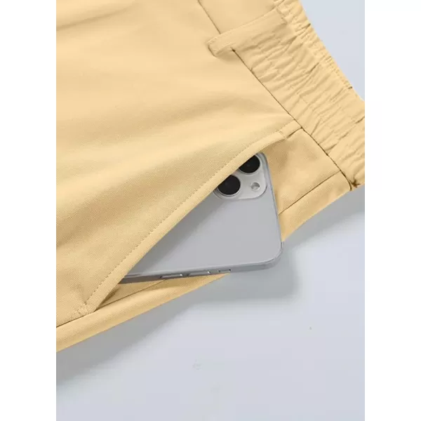 JMIERR Mens Golf Pants Slim Fit Stretch Dress Pants Running Travel Casual Pants with Pockets