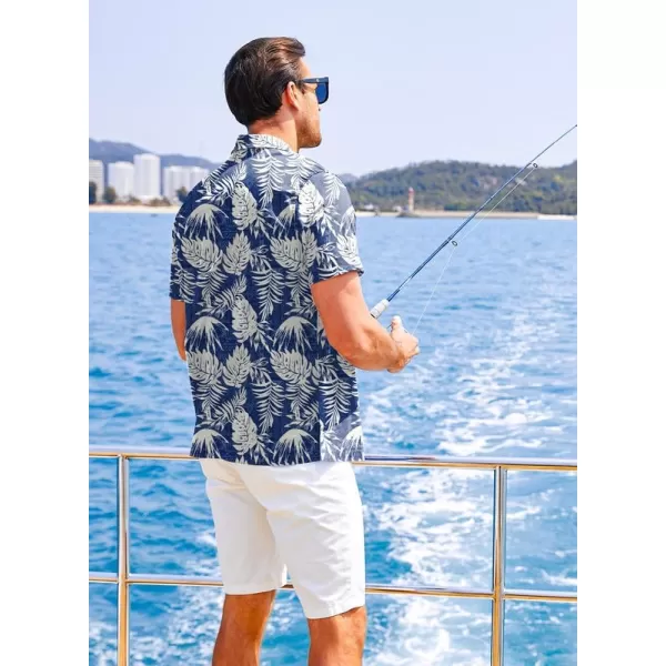JMIERR Men's Hawaiian Shirt Short Sleeve Beach Shirts for Men Floral Casual Button Down Shirts Tropical Holiday Shirts