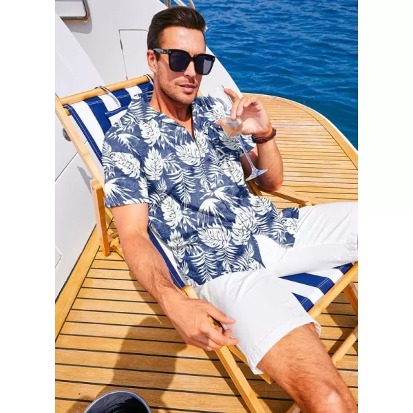 JMIERR Men's Hawaiian Shirt Short Sleeve Beach Shirts for Men Floral Casual Button Down Shirts Tropical Holiday Shirts