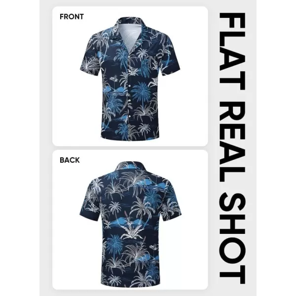 JMIERR Men's Hawaiian Shirt Short Sleeve Beach Shirts for Men Floral Casual Button Down Shirts Tropical Holiday Shirts