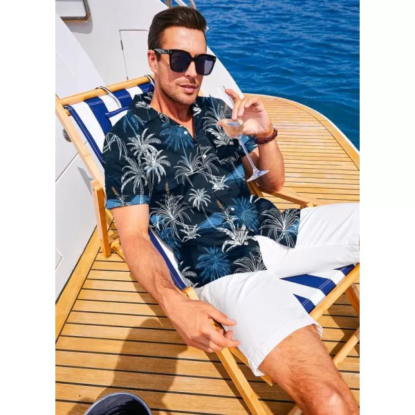 JMIERR Men's Hawaiian Shirt Short Sleeve Beach Shirts for Men Floral Casual Button Down Shirts Tropical Holiday Shirts