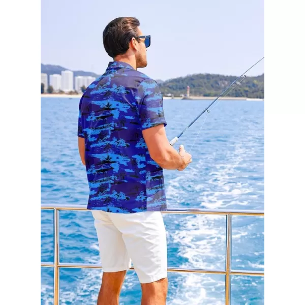 JMIERR Men's Hawaiian Shirt Short Sleeve Beach Shirts for Men Floral Casual Button Down Shirts Tropical Holiday Shirts
