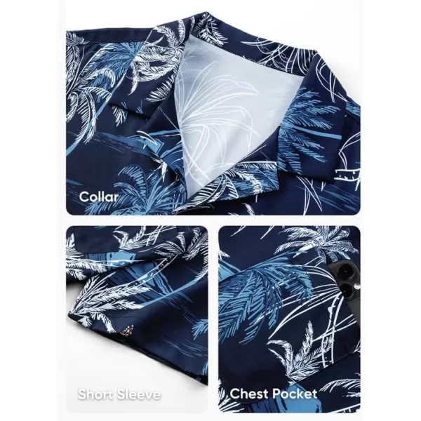 JMIERR Men's Hawaiian Shirt Short Sleeve Beach Shirts for Men Floral Casual Button Down Shirts Tropical Holiday Shirts
