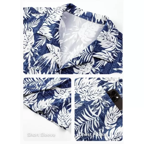 JMIERR Men's Hawaiian Shirt Short Sleeve Beach Shirts for Men Floral Casual Button Down Shirts Tropical Holiday Shirts
