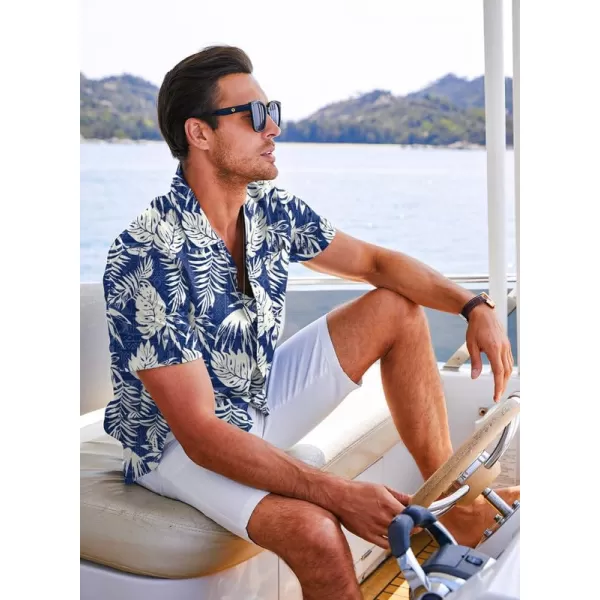 JMIERR Men's Hawaiian Shirt Short Sleeve Beach Shirts for Men Floral Casual Button Down Shirts Tropical Holiday Shirts