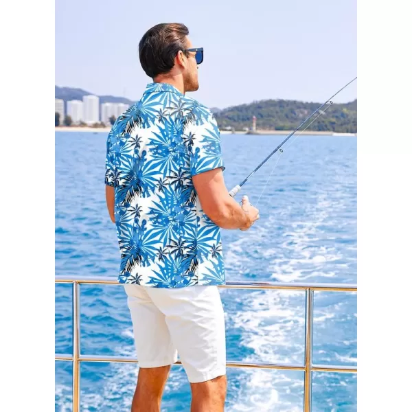 JMIERR Men's Hawaiian Shirt Short Sleeve Beach Shirts for Men Floral Casual Button Down Shirts Tropical Holiday Shirts