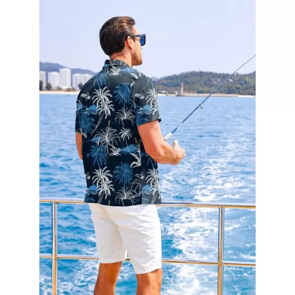 JMIERR Men's Hawaiian Shirt Short Sleeve Beach Shirts for Men Floral Casual Button Down Shirts Tropical Holiday Shirts