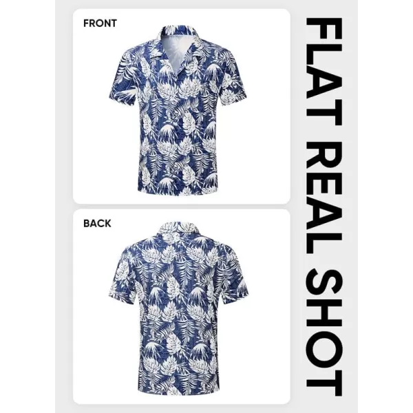 JMIERR Men's Hawaiian Shirt Short Sleeve Beach Shirts for Men Floral Casual Button Down Shirts Tropical Holiday Shirts