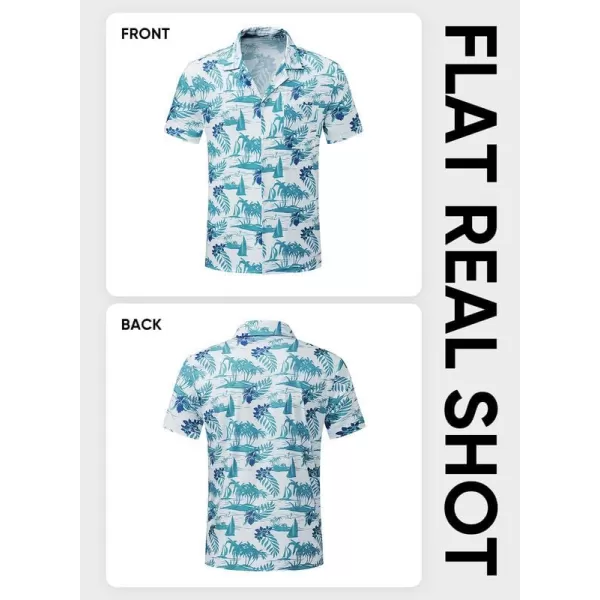 JMIERR Men's Hawaiian Shirt Short Sleeve Beach Shirts for Men Floral Casual Button Down Shirts Tropical Holiday Shirts