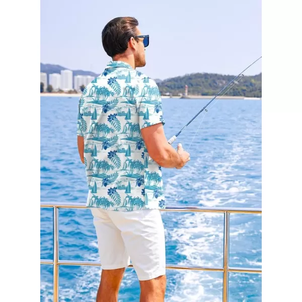 JMIERR Men's Hawaiian Shirt Short Sleeve Beach Shirts for Men Floral Casual Button Down Shirts Tropical Holiday Shirts