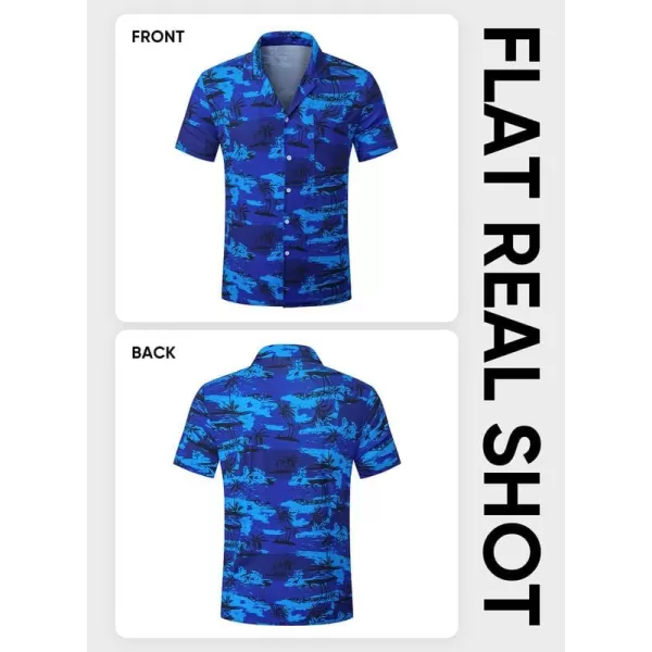 JMIERR Men's Hawaiian Shirt Short Sleeve Beach Shirts for Men Floral Casual Button Down Shirts Tropical Holiday Shirts