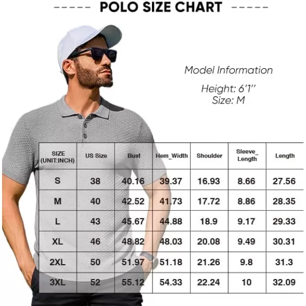 JMIERR Mens Knit Polo Shirts Button Up Textured T Shirts Casual Solid Color Slim Fit Short Sleeve Summer Golf Tee Shirt