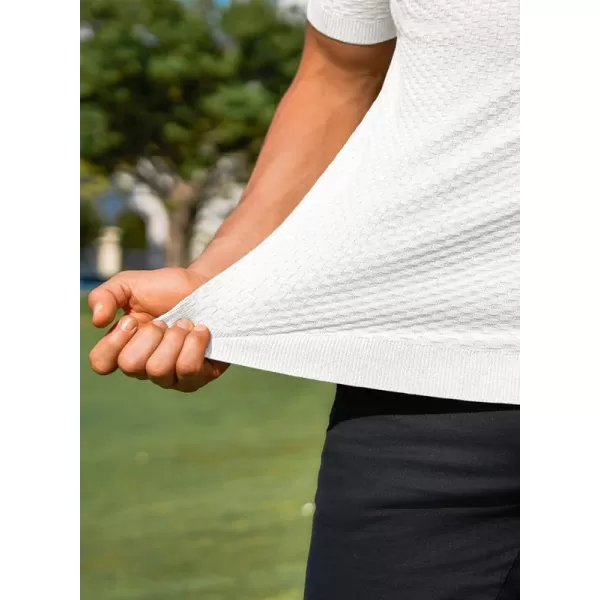 JMIERR Mens Knit Polo Shirts Button Up Textured T Shirts Casual Solid Color Slim Fit Short Sleeve Summer Golf Tee Shirt