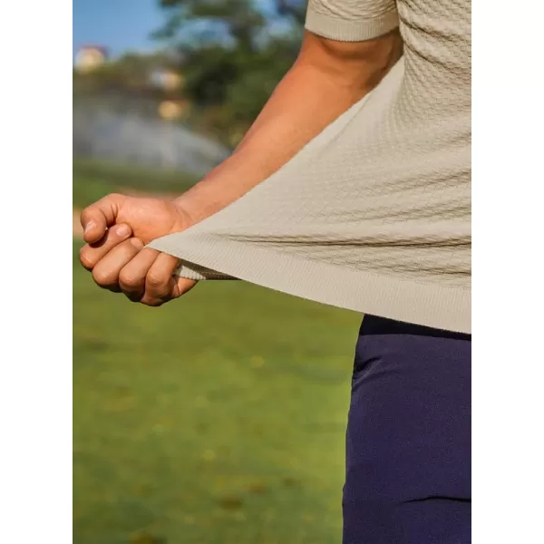 JMIERR Mens Knit Polo Shirts Button Up Textured T Shirts Casual Solid Color Slim Fit Short Sleeve Summer Golf Tee Shirt