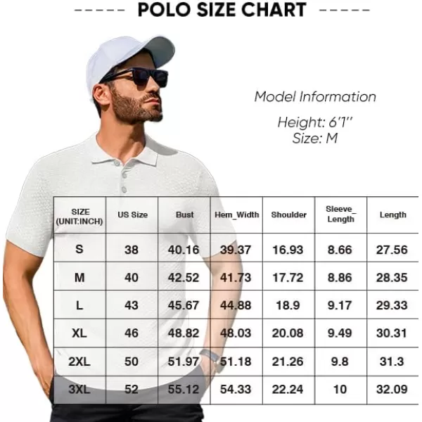 JMIERR Mens Knit Polo Shirts Button Up Textured T Shirts Casual Solid Color Slim Fit Short Sleeve Summer Golf Tee Shirt