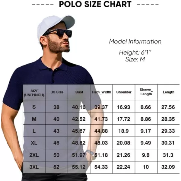 JMIERR Mens Knit Polo Shirts Button Up Textured T Shirts Casual Solid Color Slim Fit Short Sleeve Summer Golf Tee Shirt