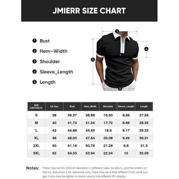 JMIERR Mens Knit Polo Shirts Quarter Zip Shirts Casual Stripe Summer Lightweight Short Sleeve Golf Collared Shirt