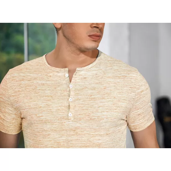 JMIERR Men's Muscle Slim Cotton T Shirt V-Neck Henley Shirt Gym Workout Athletic Tee Shirts