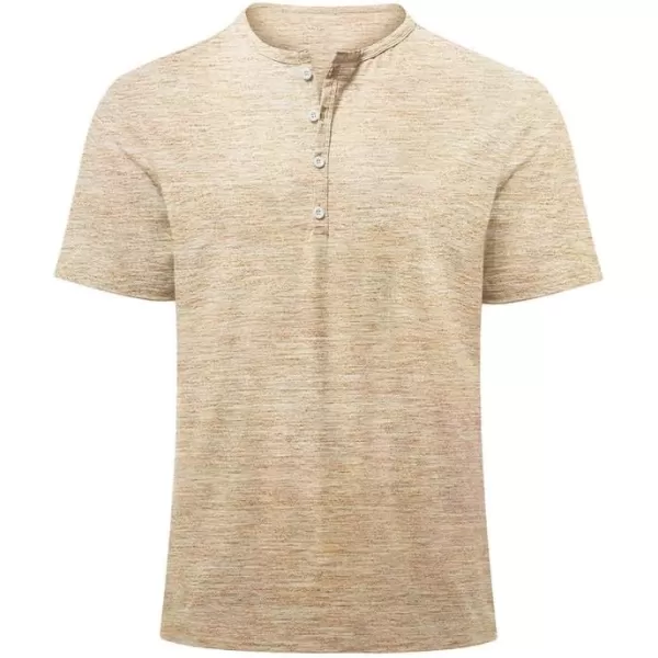 JMIERR Men's Muscle Slim Cotton T Shirt V-Neck Henley Shirt Gym Workout Athletic Tee Shirts