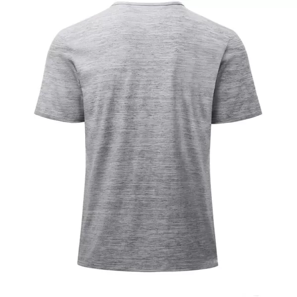 JMIERR Men's Muscle Slim Cotton T Shirt V-Neck Henley Shirt Gym Workout Athletic Tee Shirts