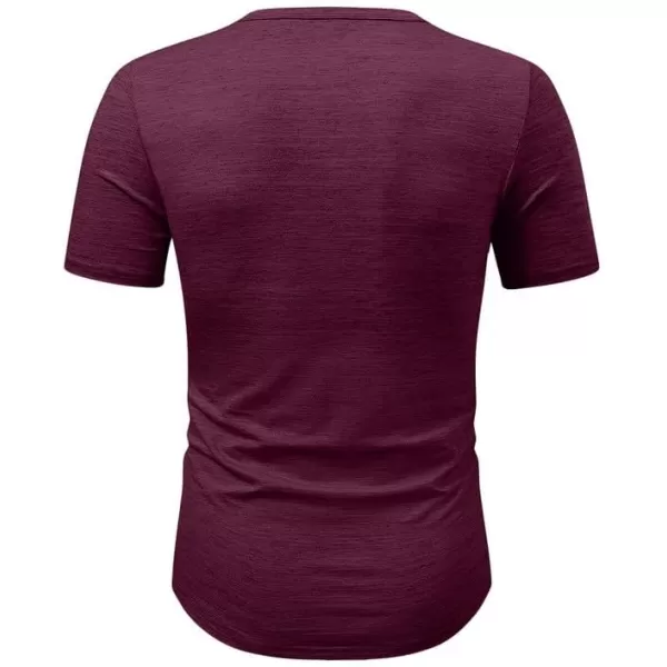 JMIERR Men's Muscle Slim Cotton T Shirt V-Neck Henley Shirt Gym Workout Athletic Tee Shirts