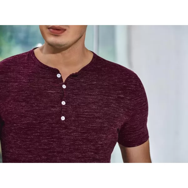 JMIERR Men's Muscle Slim Cotton T Shirt V-Neck Henley Shirt Gym Workout Athletic Tee Shirts