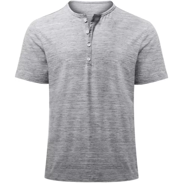 JMIERR Men's Muscle Slim Cotton T Shirt V-Neck Henley Shirt Gym Workout Athletic Tee Shirts