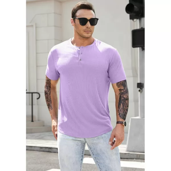 JMIERR Men's Muscle Slim Henley Shirts Crewneck Longline T-Shirt Gym Workout Athletic Shirt Tees with Button