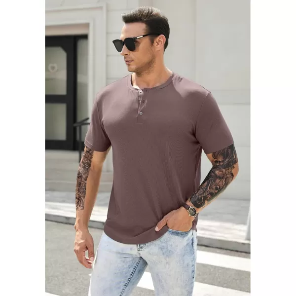 JMIERR Men's Muscle Slim Henley Shirts Crewneck Longline T-Shirt Gym Workout Athletic Shirt Tees with Button
